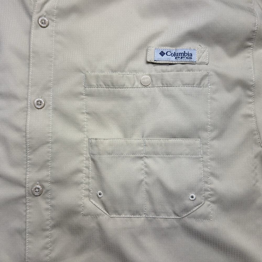 Columbia PFG Men's XL Tamiami II Long Sleeve Fishing Shirt - Fossil / Khaki - Picture 6 of 15
